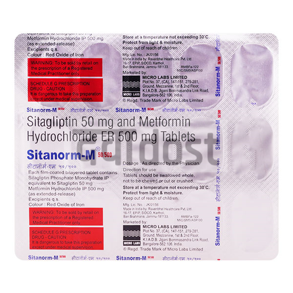 Sitanorm M 500mg/50mg Tablet ER 15s