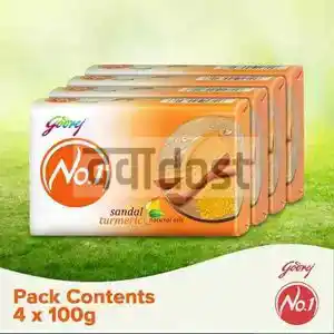 Godrej No 1 Sandal Soap 100gm X 4s