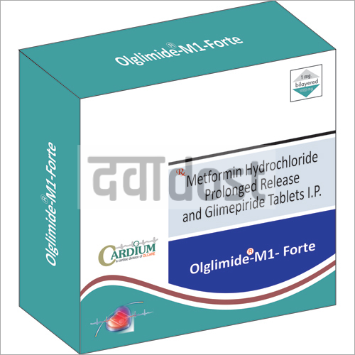 ओल्ग्लीमाइड एम फोर्ट 1mg/1000mg टैबलेट 15s