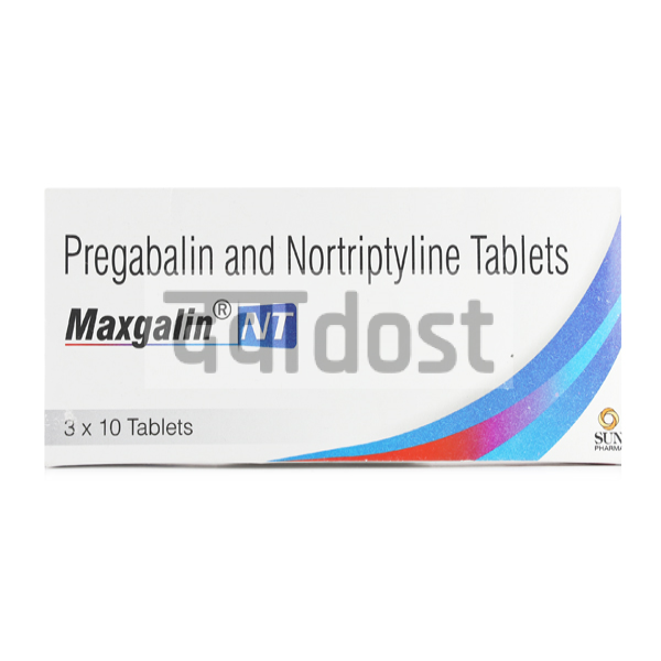 मैक्सगैलिन एनटी 10mg/75mg टैबलेट 15s