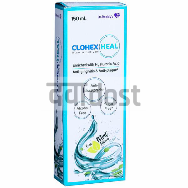 Clohex Heal Mouth Wash Mint Alcohol & Sugar Free 150ml