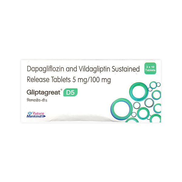 Gliptagreat D 5mg/100mg Tablet SR 10s