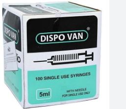 Dispovan Syringe With 24g Needle 5ml