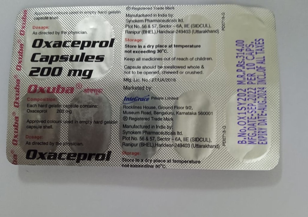 Oxuba 200mg Capsule 10s