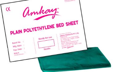 Amkay Plain Polyethylene Bed Sheet 100cmX150cm