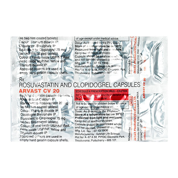 Arvast CV 20mg/75mg Capsule 10s