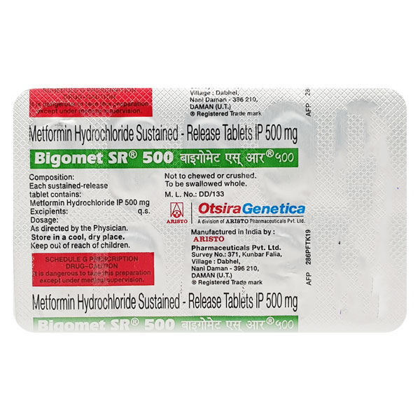 Bigomet 500mg Tablet SR 10s