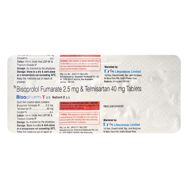 Bisopharm T 2.5mg/40mg Tablet 10s