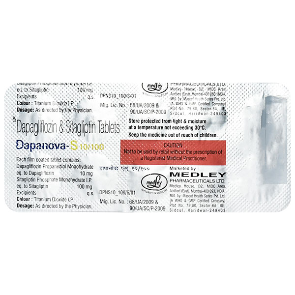 Dapanova S 10mg/100mg Tablet 10s