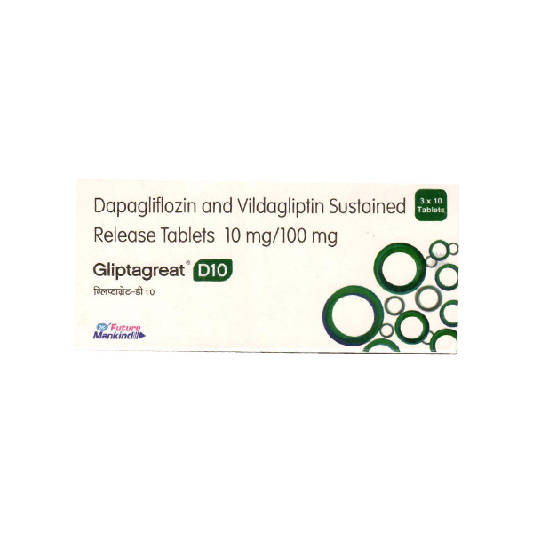 Gliptagreat D 10mg/100mg Tablet 10s