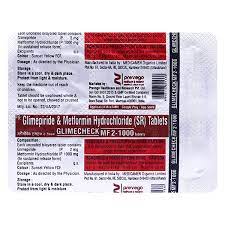 Glimecheck MF 2mg/1000mg Tablet 10s