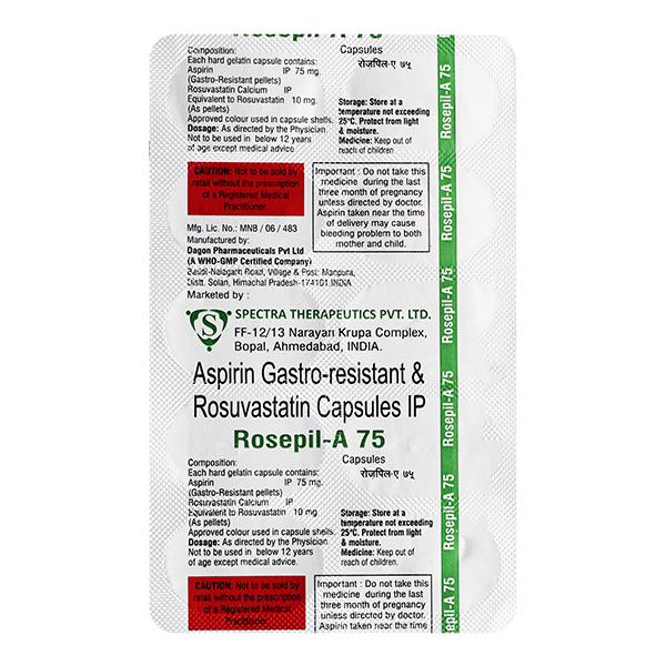 Rosepil A 10mg/75mg Capsule 10s