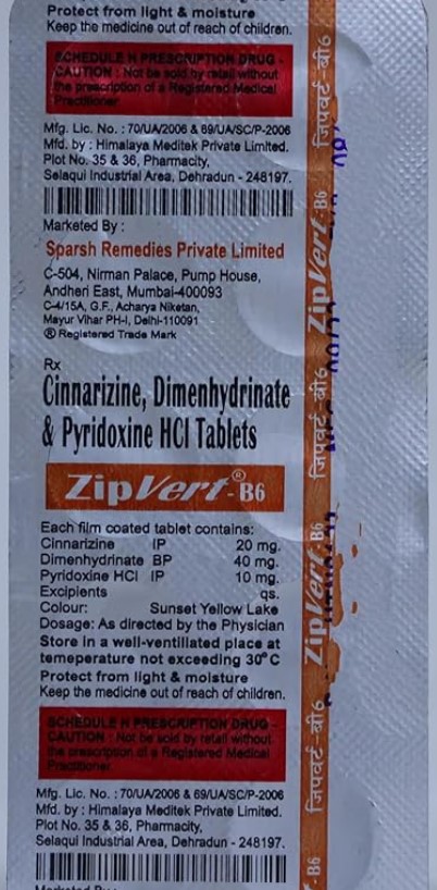 Zipvert B6 Tablets