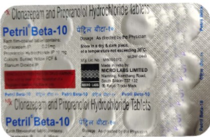 Petril Beta 10mg/0.25mg Tablet 15s