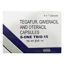एस वन ट्रायो 4.35mg/11.8mg/15mg कैप्सूल 7s