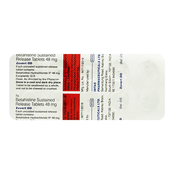 Zevert 48mg Tablet OD 10s