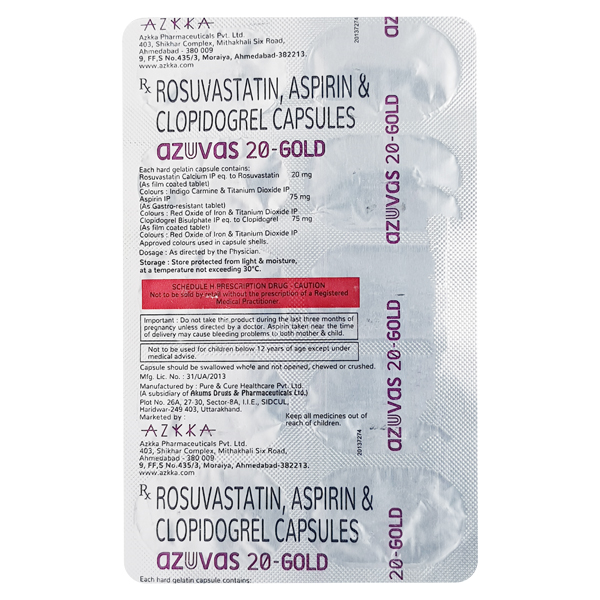Azuvas Gold 75mg/20mg/75mg Capsule 10s