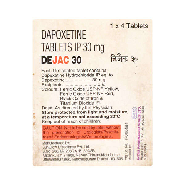 Dejac 30mg Tablet 4s