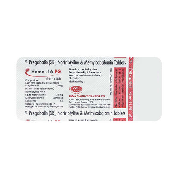 Homo 16PG 75mg/10mg/1500mcg Tablet 10s