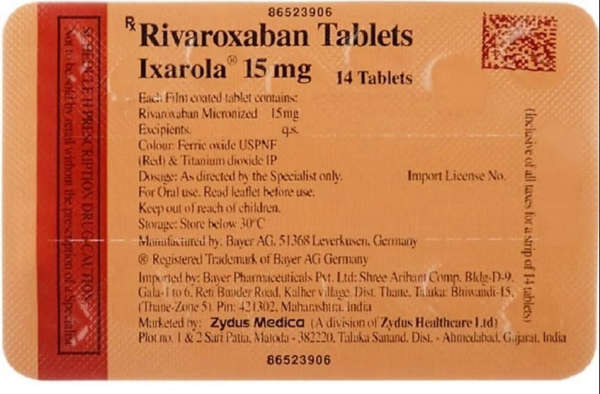 Ixarola 15mg Tablet 28s