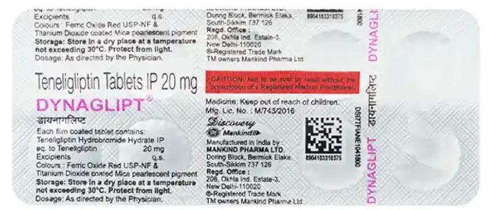 Dynaglipt 20mg Tablet 10s