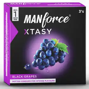 Manforce Xtasy Black Grapes Condom 3s