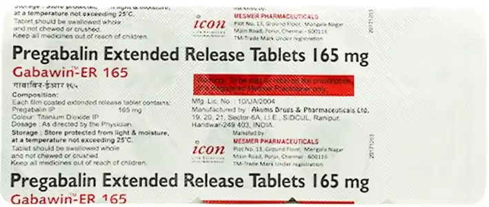 Gabawin 165mg Tablet ER 10s