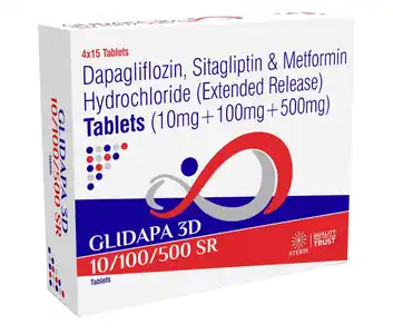 Glidapa 3D 10mg/500mg/100mg Tablet ER 15s