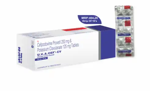 Uva Cef CV 200mg/125mg Tablet
