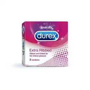 DUREX EXTRA RIBBED CONDOM 3s