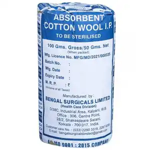Cotton Wool Absorbent (B.S) Blue Gross 100g