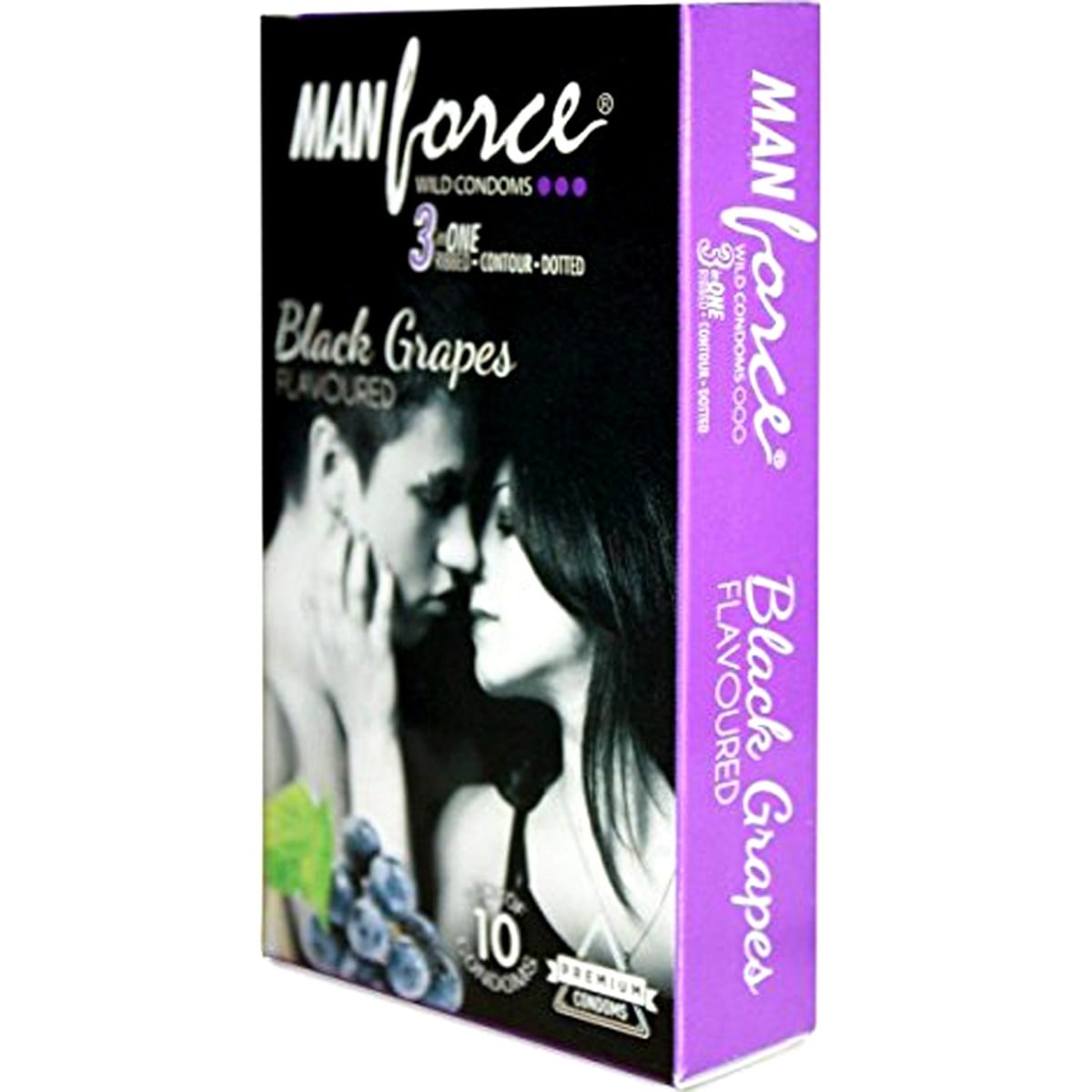 Manforce Wild Condoms Black Grapes Flavour 10s