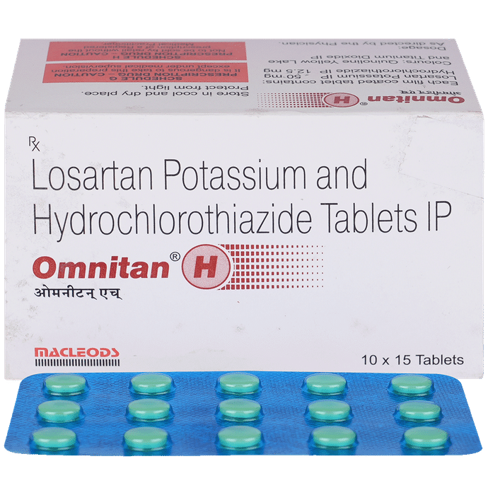 ओमनिटन एच 50mg/12.5mg टैबलेट 15s के बा