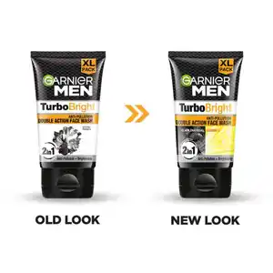 Garnier Men turbo Bright  Double Action 2 in 1 Face wash 150ml