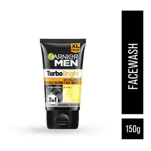 Garnier Men turbo Bright  Double Action 2 in 1 Face wash 150ml