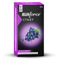 Manforce Xtasy Black Grapes Condom 10s