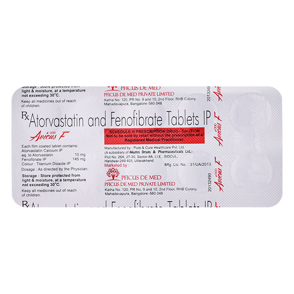 Avicus F 10mg/145mg Tablet 10s