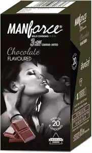 Manforce Wild Condoms Chocolate Flavour 20s