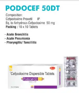 Podocef 50mg Tablet DT 10s