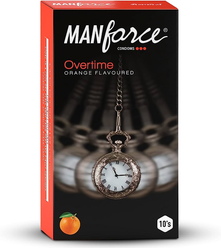 Manforce Overtime Orange Flavour Condom 10s
