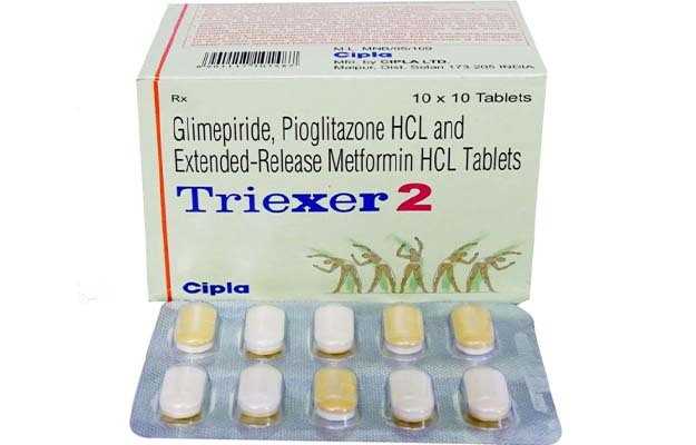 ट्राइक्सर 2mg/500mg/15mg टैबलेट है