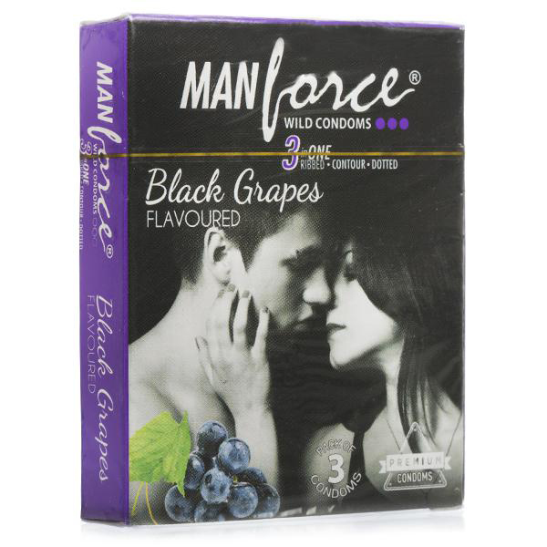 Manforce Condoms Black Grapes Flavour 3s