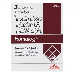 Humalog 100IU/ml Solution for Injection Cartridge 3ml