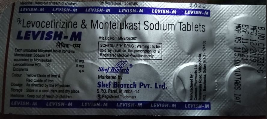 Levish M 10mg/5mg Tablet 10s