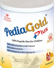 Pediagold plus vanilla powder tin 400gm