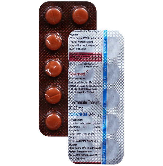 ٹوپیٹ 25mg ٹیبلٹ 10s