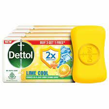 Dettol Lime Soap 75 gm 3+1Pack