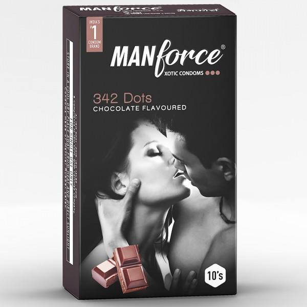 Manforce Xotic Chocolate 342 Dots 10s