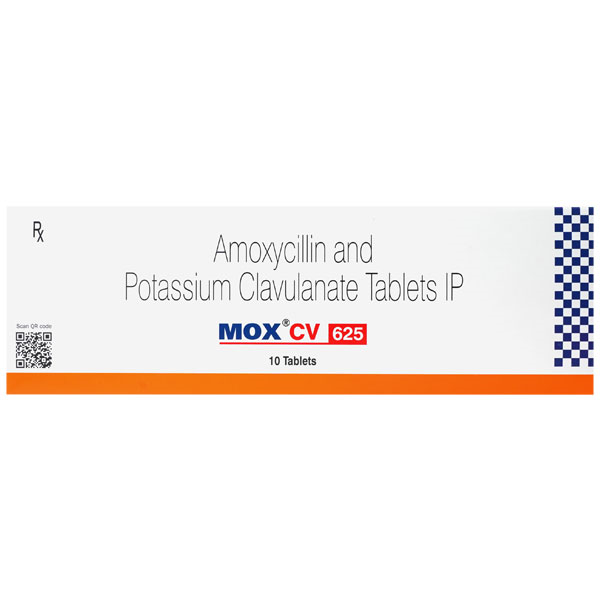 मॉक्स सीवी 500mg/125mg टैबलेट 10एस