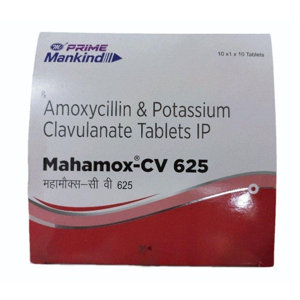 महामॉक्स सीवी 500mg/125mg टैबलेट 10एस